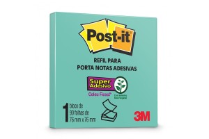 POST-IT 3M REFIL POP-UP 76X76MM AZUL AQUA 90F