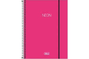 CADERNO CD UNIV TILIBRA NEON ROSA 10 M 160 FLS