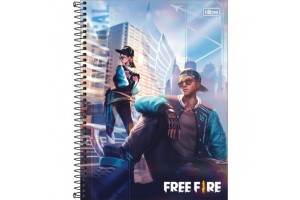 CADERNO CD UNIVERSITARIO FREE FIRE 1M 80F