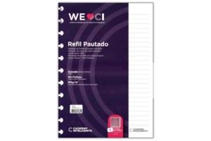 REFIL PAUTADO - GRANDE 90G (CADERNO INTELIGENTE)