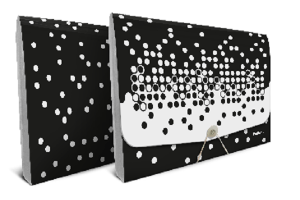 PASTA SANFONADA POLIBRAS A/4 COM 12 DV DOTS - PRETA