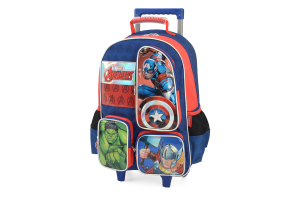 MOCHILA LUXCEL AVENGERS COM RODAS AZUL UN