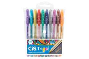 KI CANETA CIS TRIGEL C/ 10 CORES METALICAS