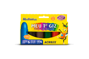 MEU PRIMEIRO GIZ ACRILEX COM 6 CORES