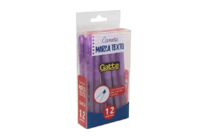 MARCA TEXTO GATTE ROXO CX C/ 12 PCS