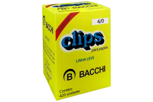 CLIPS AÇO GALVANIZADO N 4/0 CX 420 UNID.