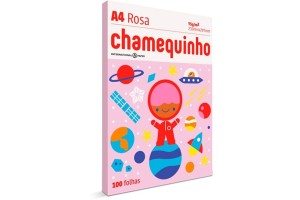 SULFITE CHAMEQUINHO A4 COM 100 FHS ROSA 75G/M